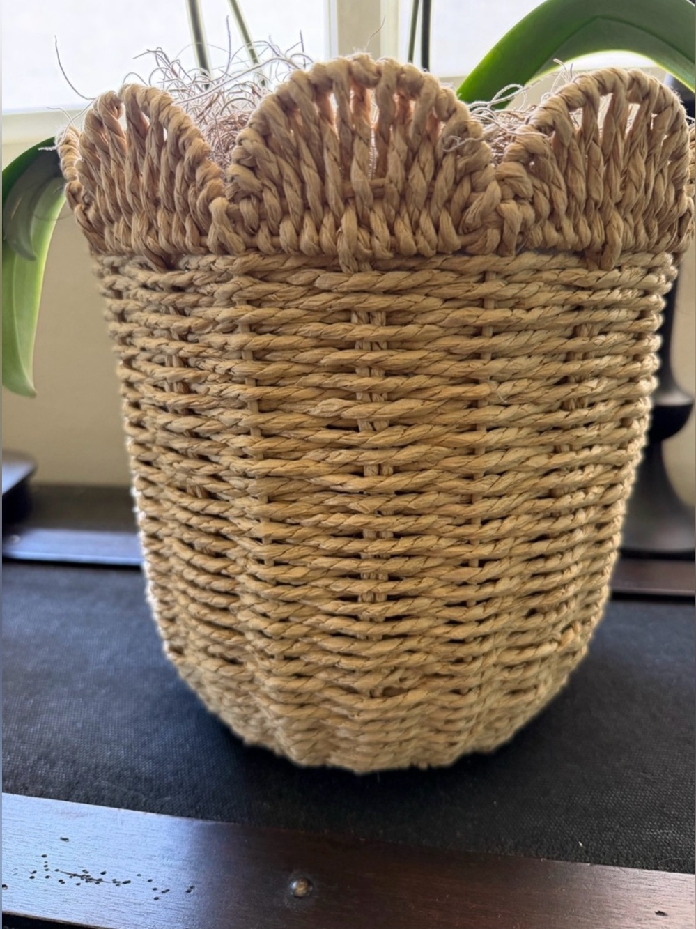 Pottery Barn Natural Woven Basket Planter